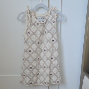 Charming Cream and Brown Kids Formal Dress